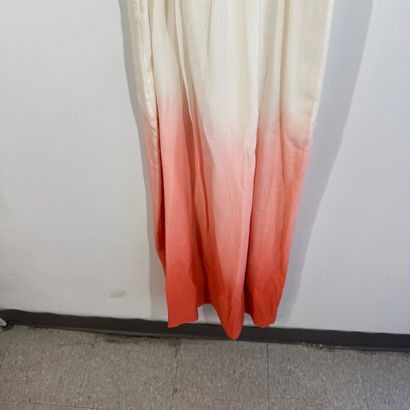 Tori Richard White Coral Ombre Sleeveless Floral Print Maxi Dress Size 8 - Picture 7 of 15